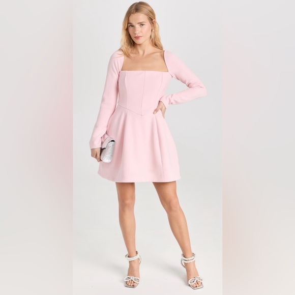 STAUD Dresses & Skirts - Staud NWT Belinda Cherry Blossom Pink Long Sleeve Mini Dress **Size 8** 🌸🌸